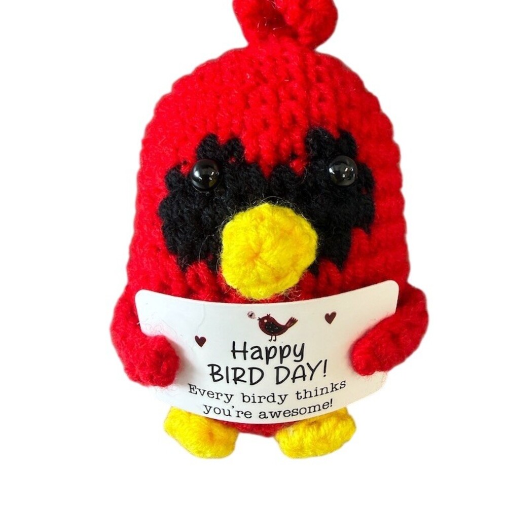 Happy Bird Day Plush Cardinal Animal w/ Message